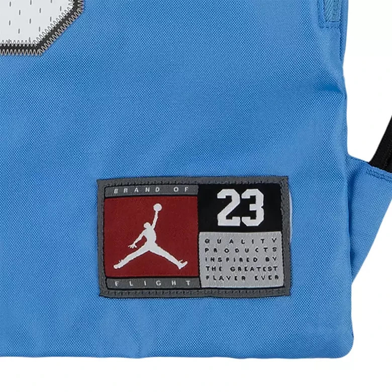 Nike Jordan Gym Sack Blue Drawstring Backpack Zip Pocket Lightweight Bag