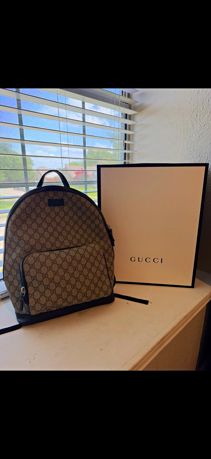 Gucci GG Supreme Canvas Backpack w/ Dust Bag