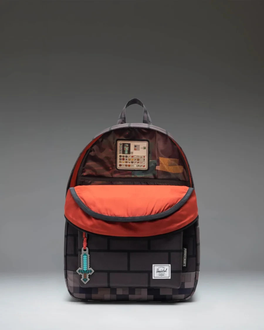 Minecraft Herschel Classic Backpack – 26L – The Nether – Grey/Black NWT