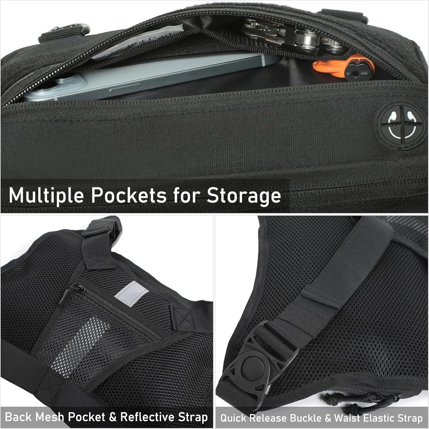 Sports Chest Pack Men Front Chest Bag Fits Most Pistols Chest Pouch Harness