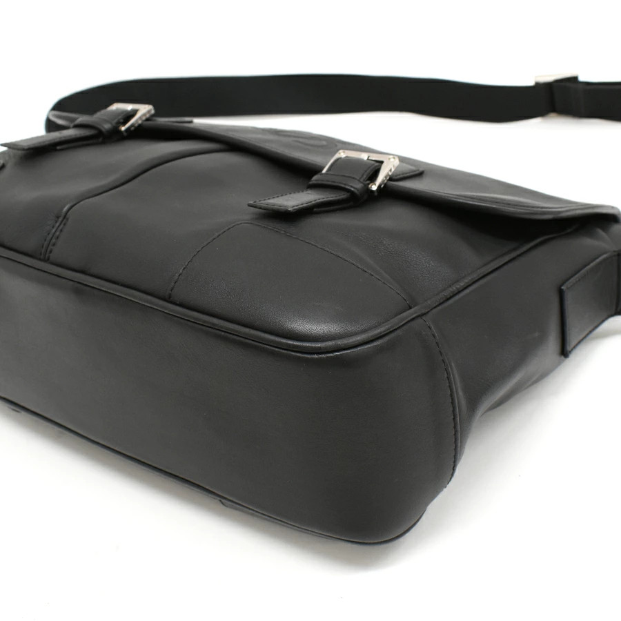 LOEWE Crossbody Messenger Shoulder Bag 311.15.042 Leather Embroidery Anagram