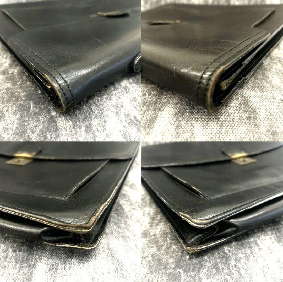 Authentic PORTER Yoshida Leather Business Bag 41cm Slim Black Men’s Work Bag