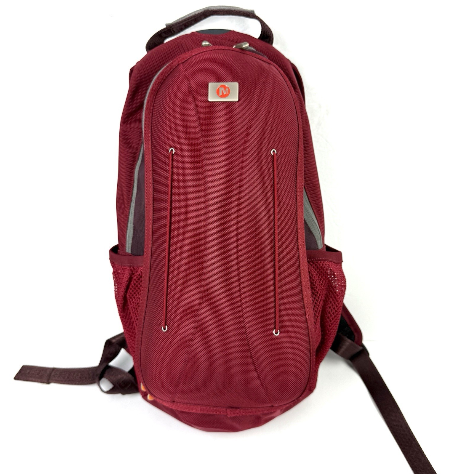 Merrell Backpack Dark Red Canvas Hard Shell Hiking Medium Unisex Outdoor