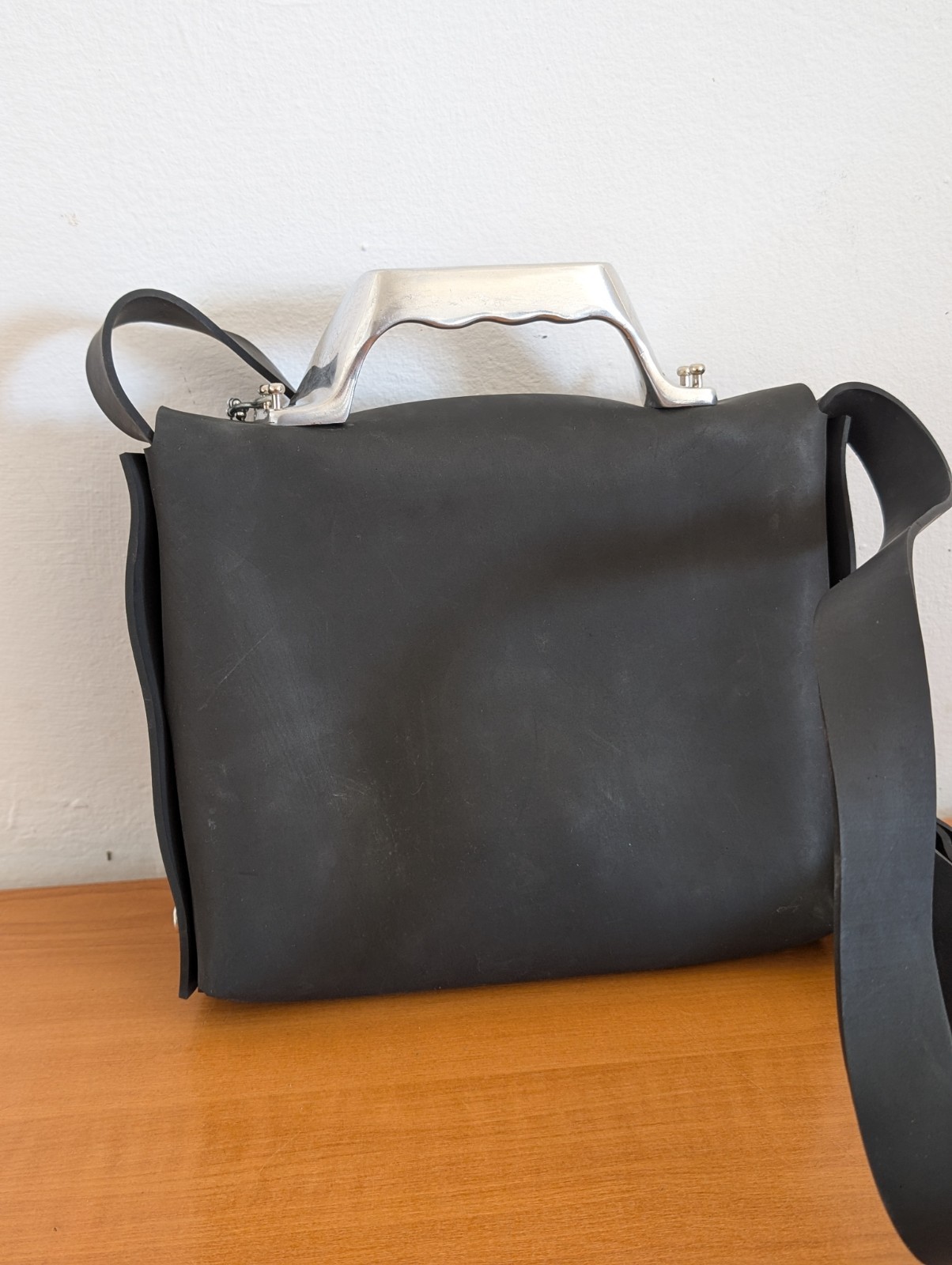 Vintage HI TEK London Designs Alexander Steampunk Bag in Rubber – RARE