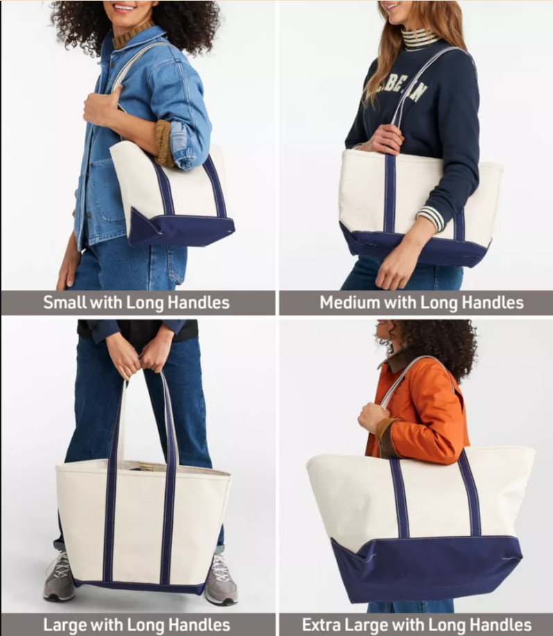 New L.L.Bean Boat and Tote, Open-Top, Seaboard Blue Color, Medium Regular Size