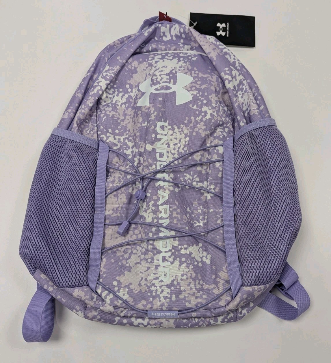 Under Armour UA Hustle Storm Backpack 26 L Purple School Laptop Bag Padded