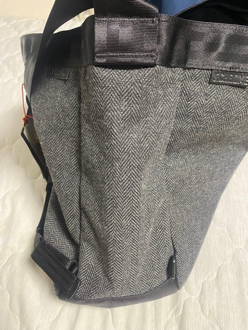 CHROME Newspaper Messenger Bag 26L Herringbone Black New Mens Shoulder Bag