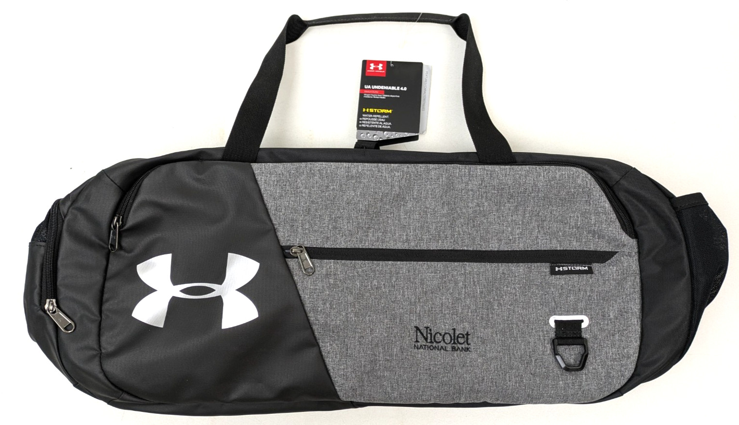 NEW Under Armour Undeniable Duffle 4.0 Gym Duffel Bag Medium Storm NICOLET BANK