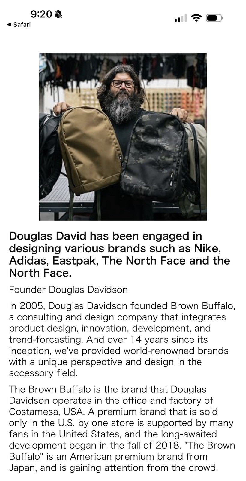 THE BROWN BUFFALO Nylon Shoulder Bag Packersling STORMPROOF TBB Sample Bag