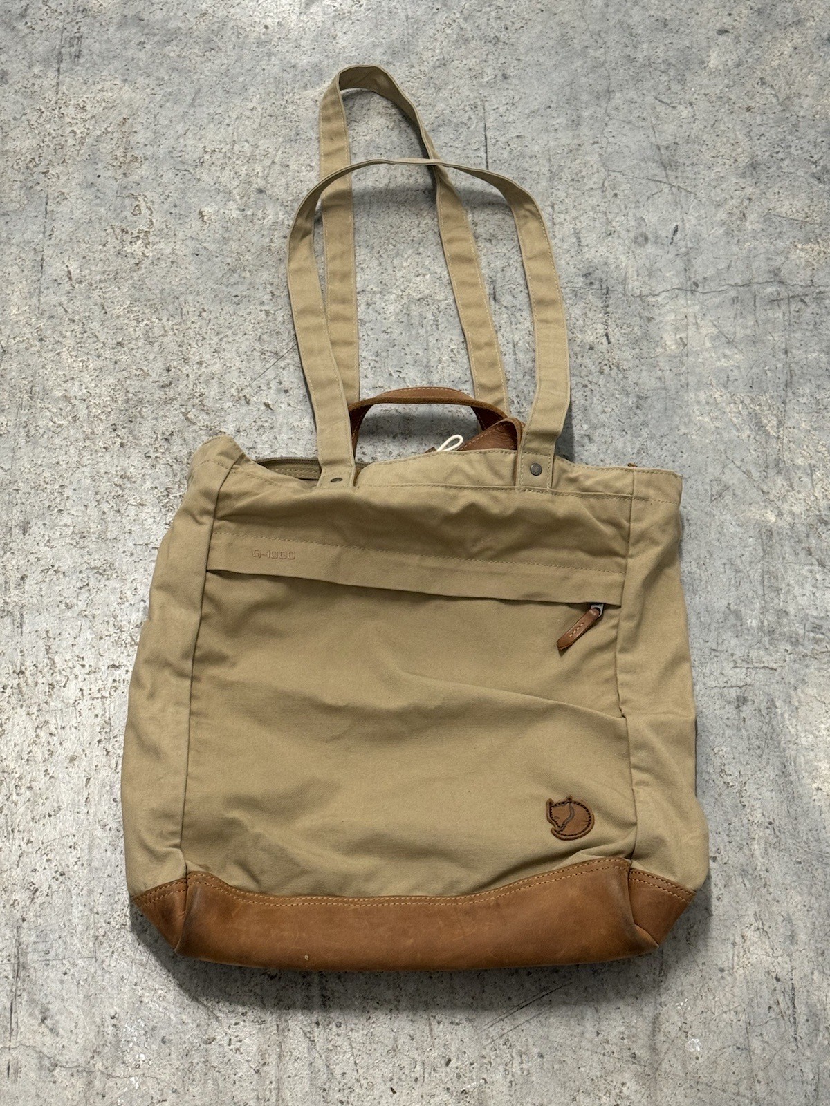 Fjallraven Totepack Shoulder Bag G-1000 Backpack Leather Brown Khaki