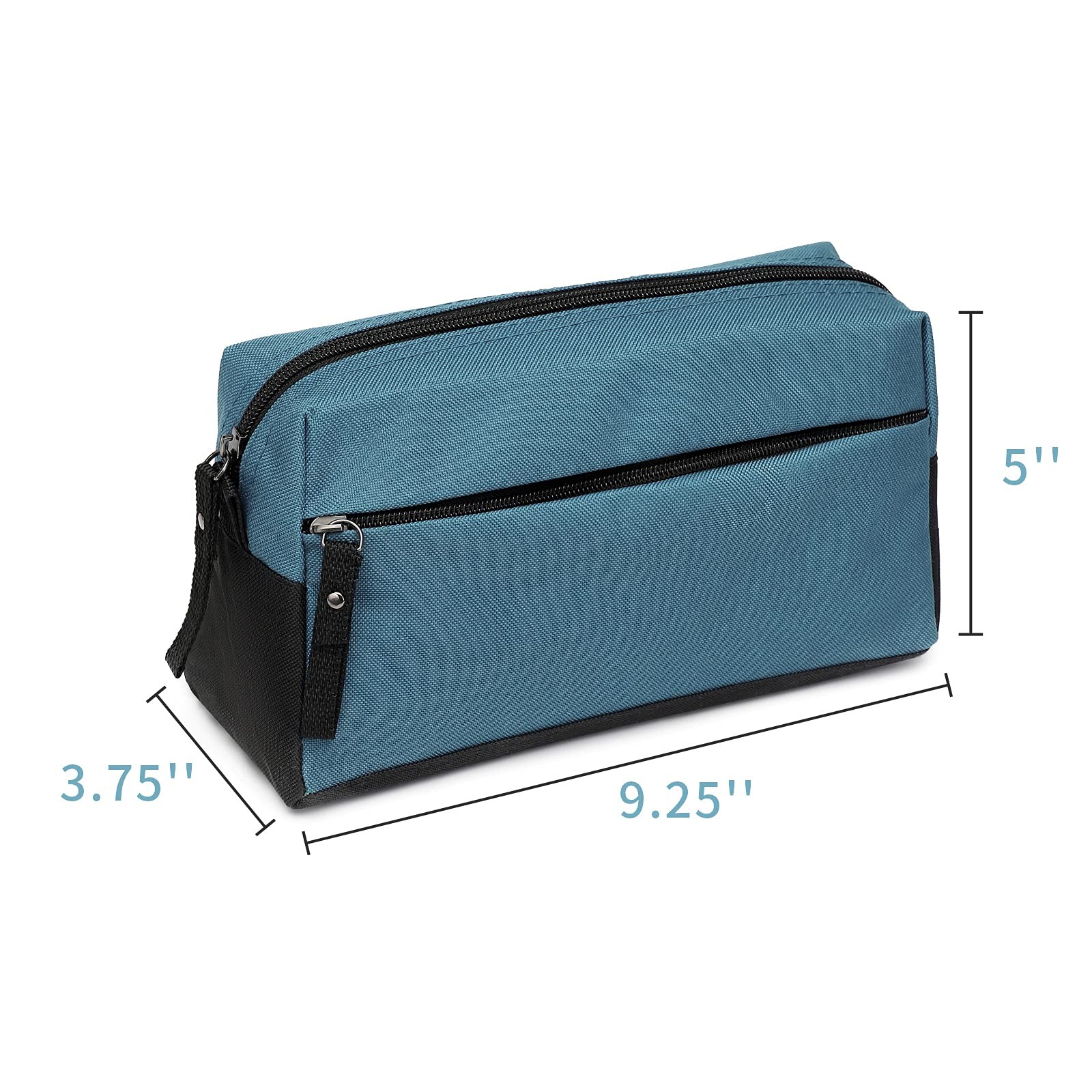 BuyAgain Toiletry Bag, Travel 9.25x5x3.75 inches, Silver Blue