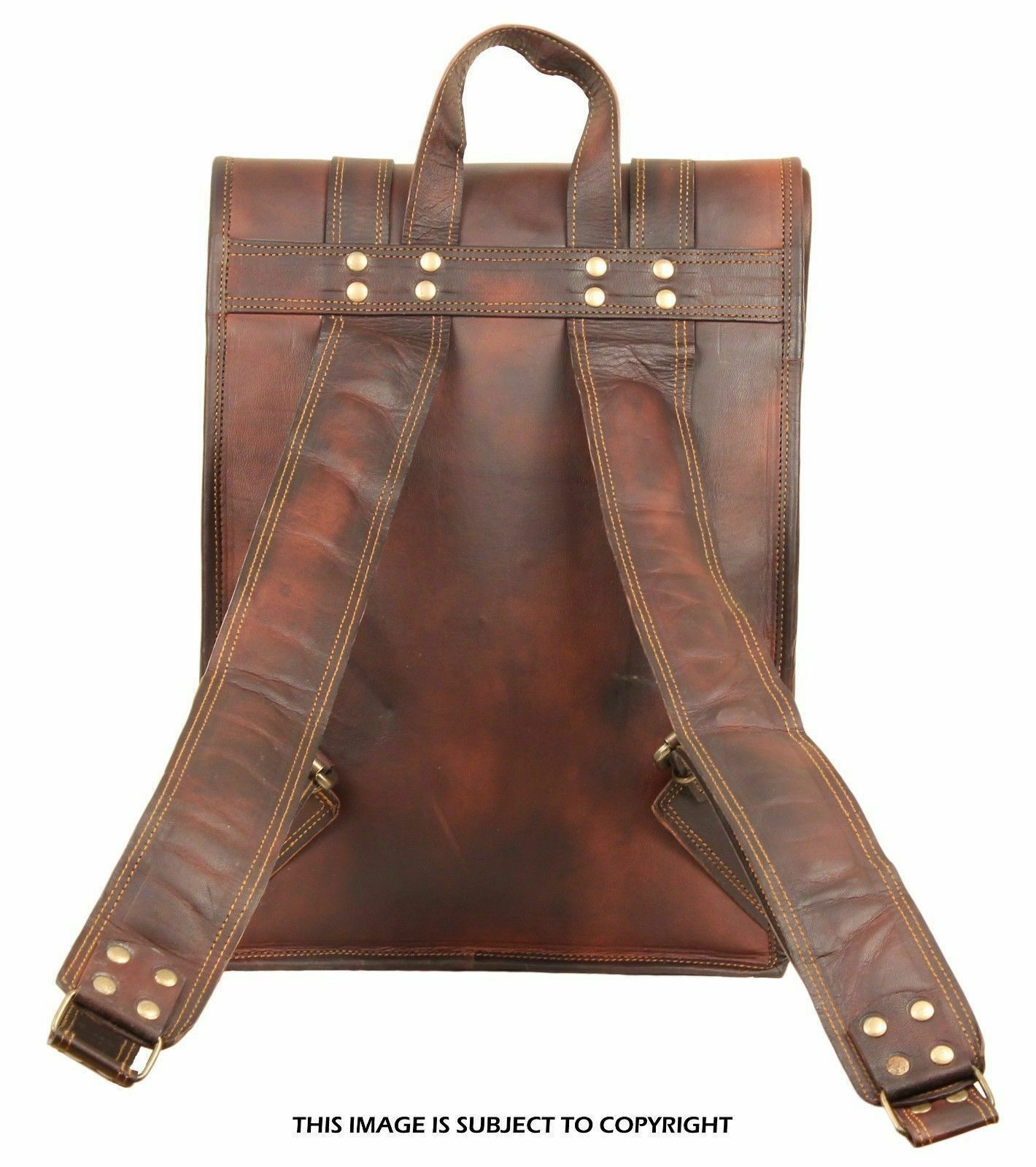 Backpack Leather Vintage Men’s Bag School Travel Shoulder Rucksack Handmade Bag