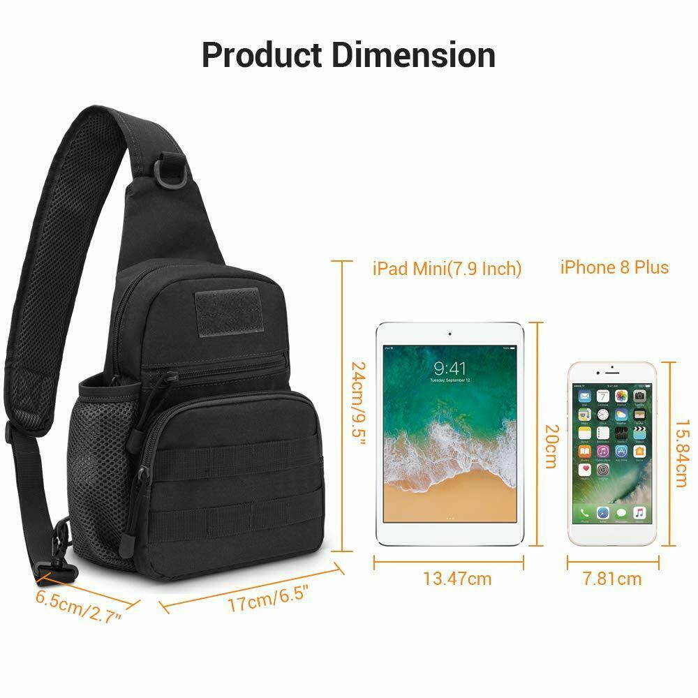 Men’s Sling Bag Backpack Cross Body Backpack Shoulder Bag for Caming Fishing
