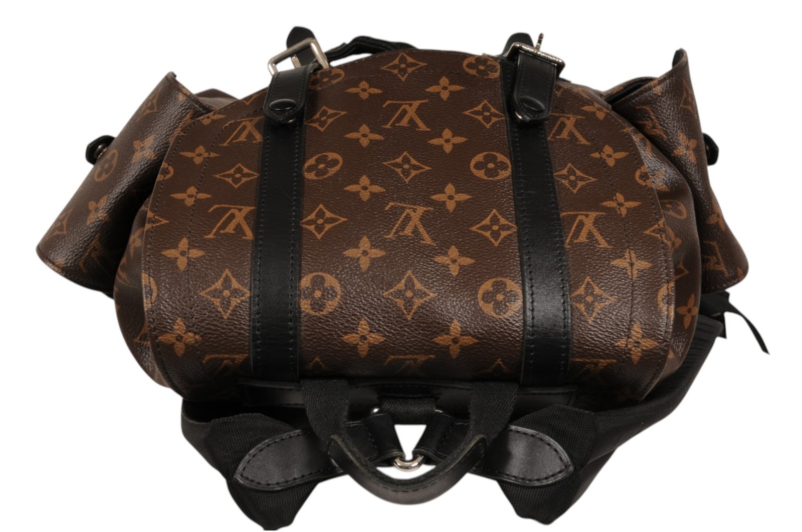 Louis Vuitton Christopher Backpack Brown Black Lv Logo Monogram Travel Carry On