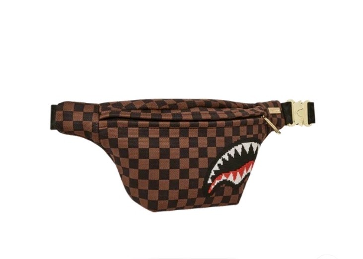 Authentic Sprayground Crossbody Bag Retro Streetwear Knit Monogram 🤎