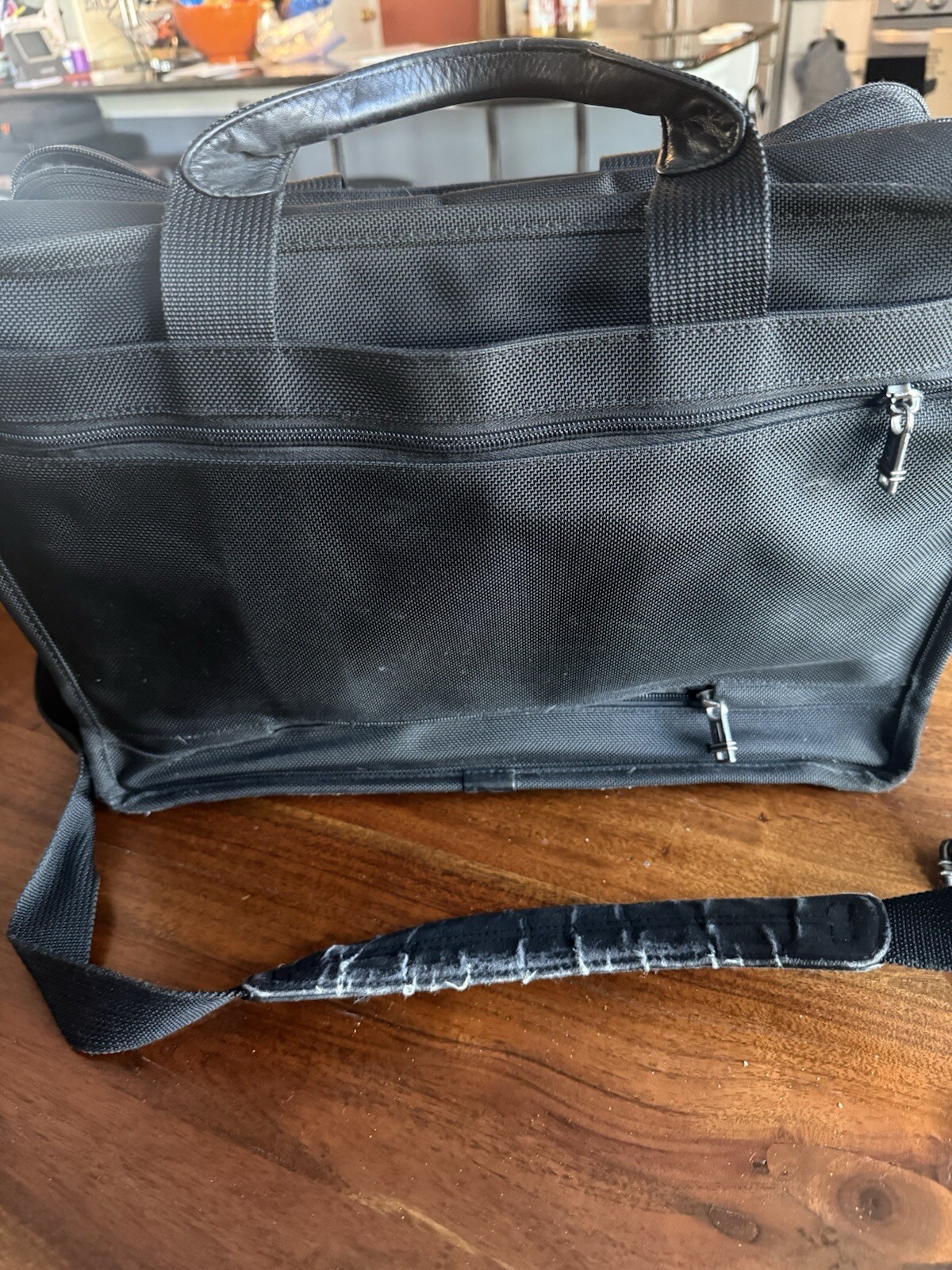TUMI Alpha Black Ballistic expandable Laptop Business Briefcase 26041D4 EUC $595