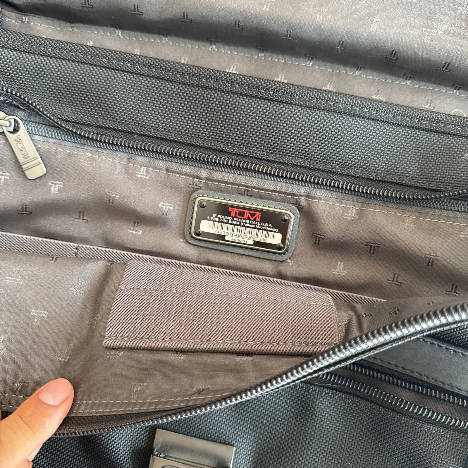 TUMI Business Bag Briefcase Black Solid Used