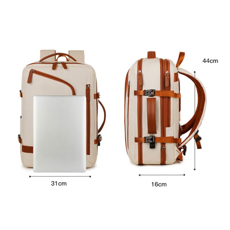 Expandable 15.6″ Laptop Backpack Business Travel Bag Large Capacity USB Charging