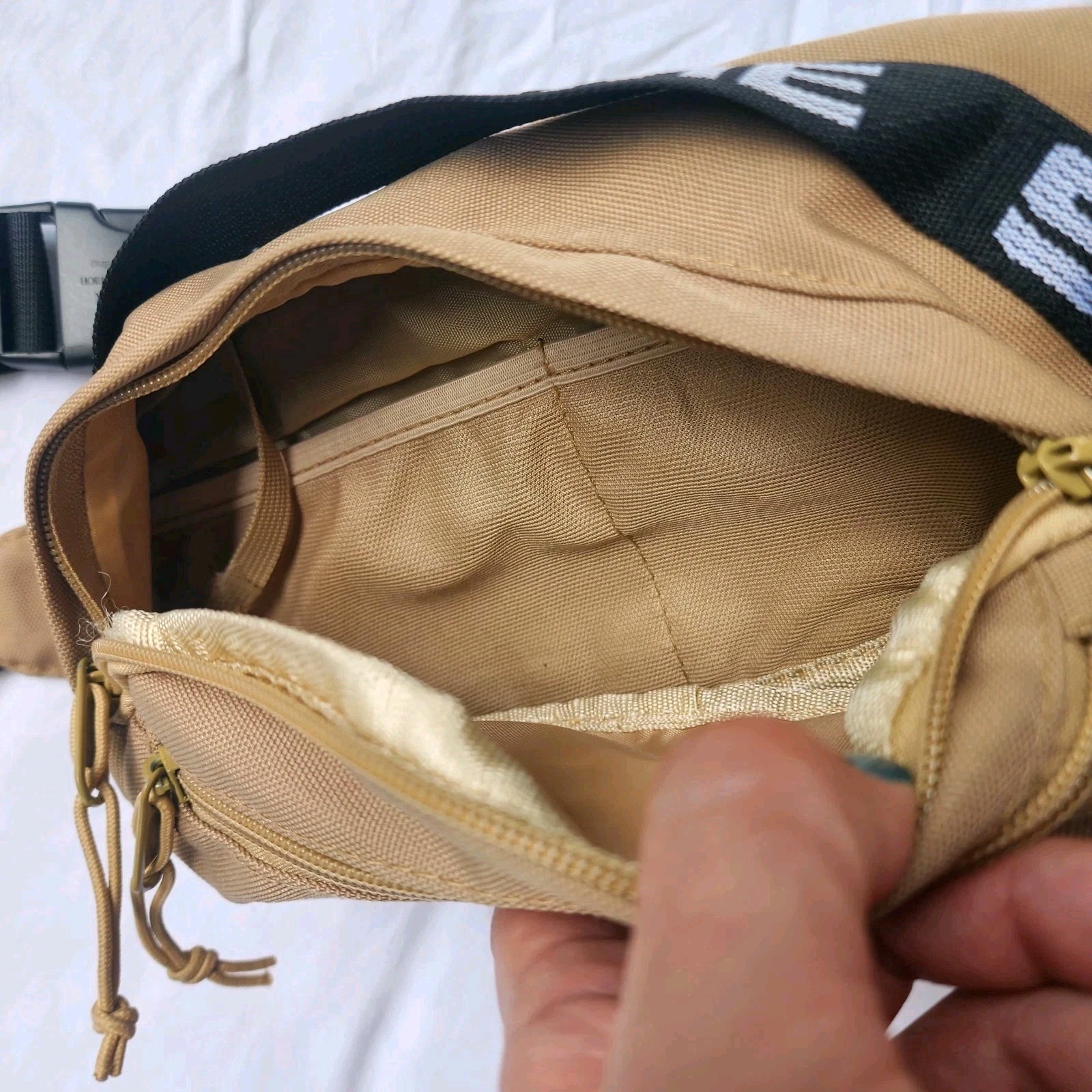 Supreme Tan And Black Fanny Pack