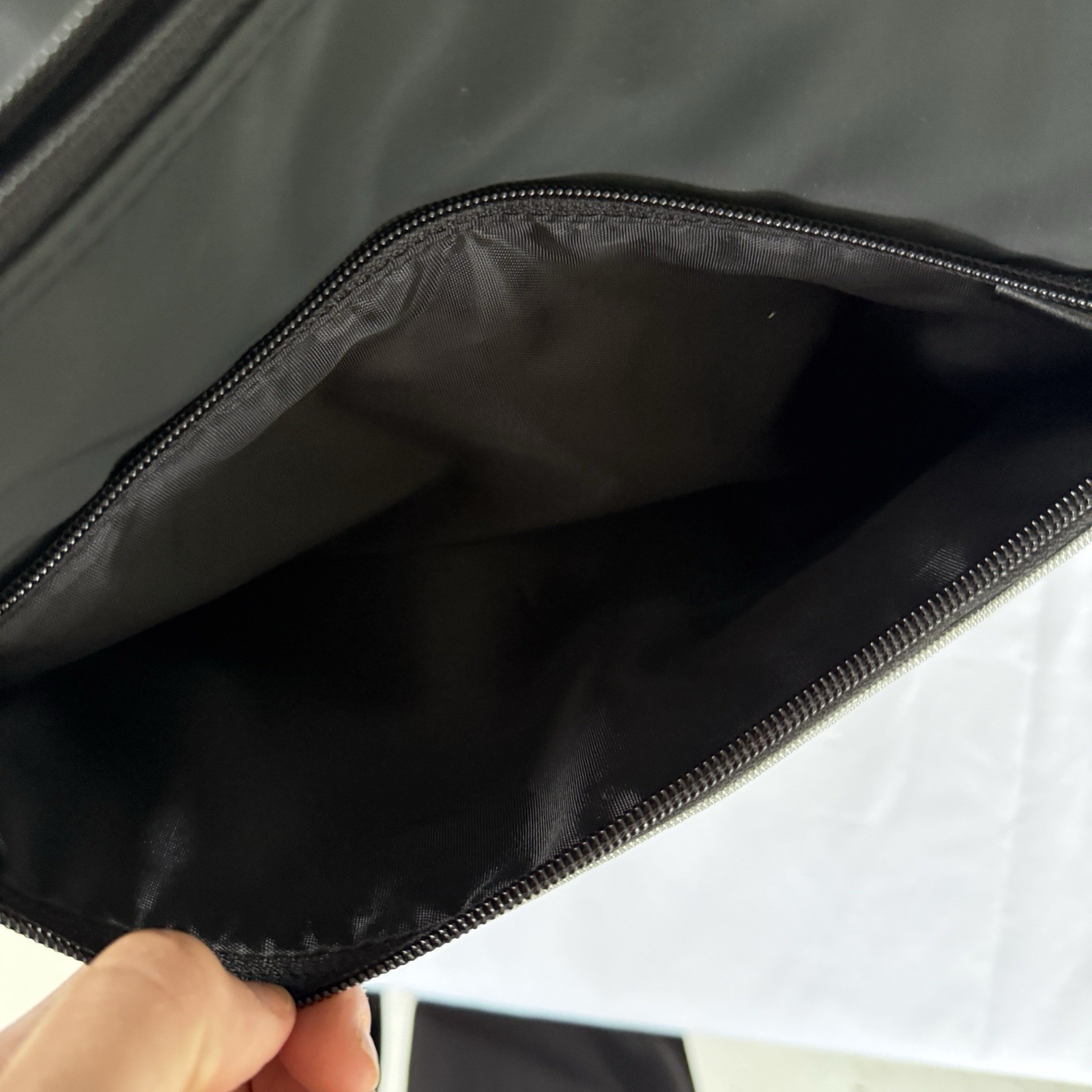 FUBU Early 2000s Crossbody Bag Black Silver Y2K Shoulder Laptop Book School Bag