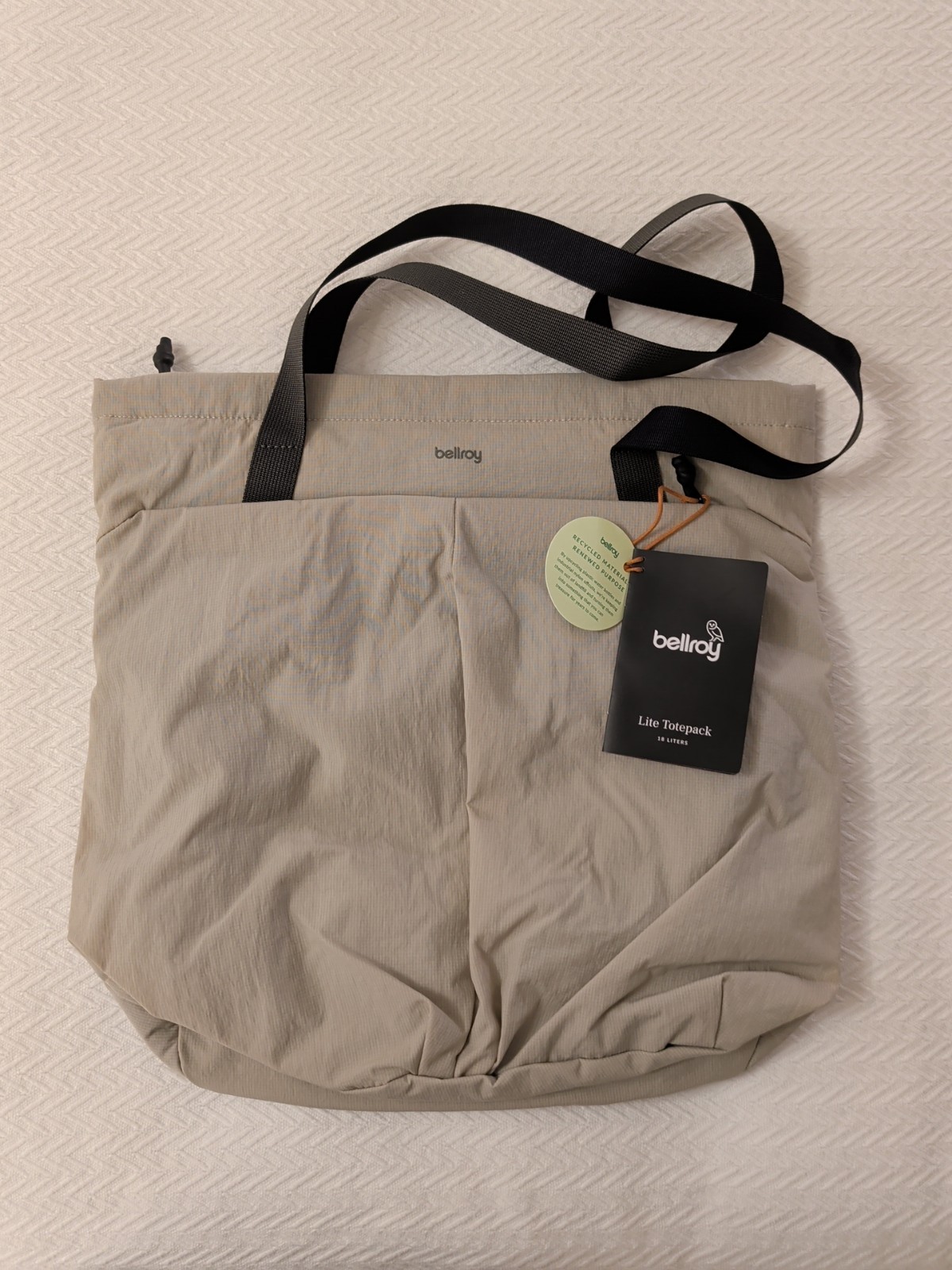 LAST ONE! Bellroy Lite Totepack Backpack Combo, 18L, Grey/Ash Color, NWT