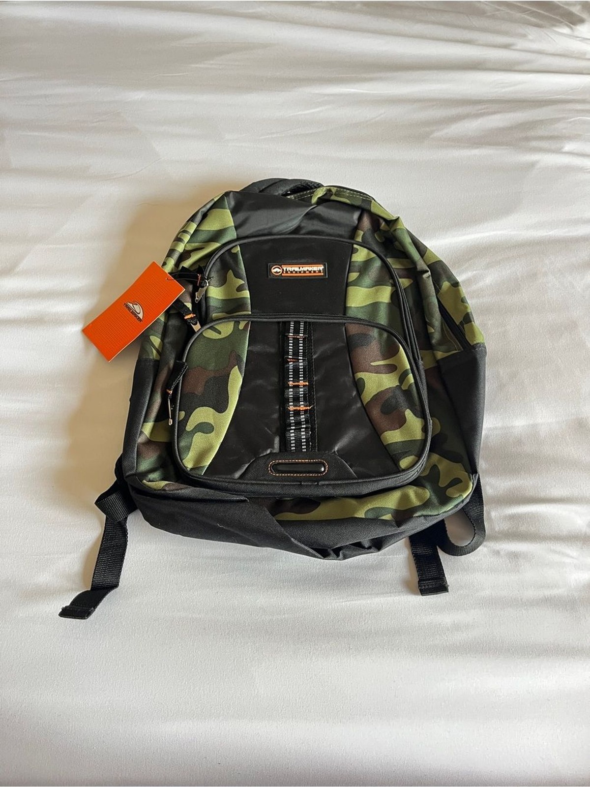 Brand New Trailmaker Camouflage Backpack Green/Black School Travel Bookbag