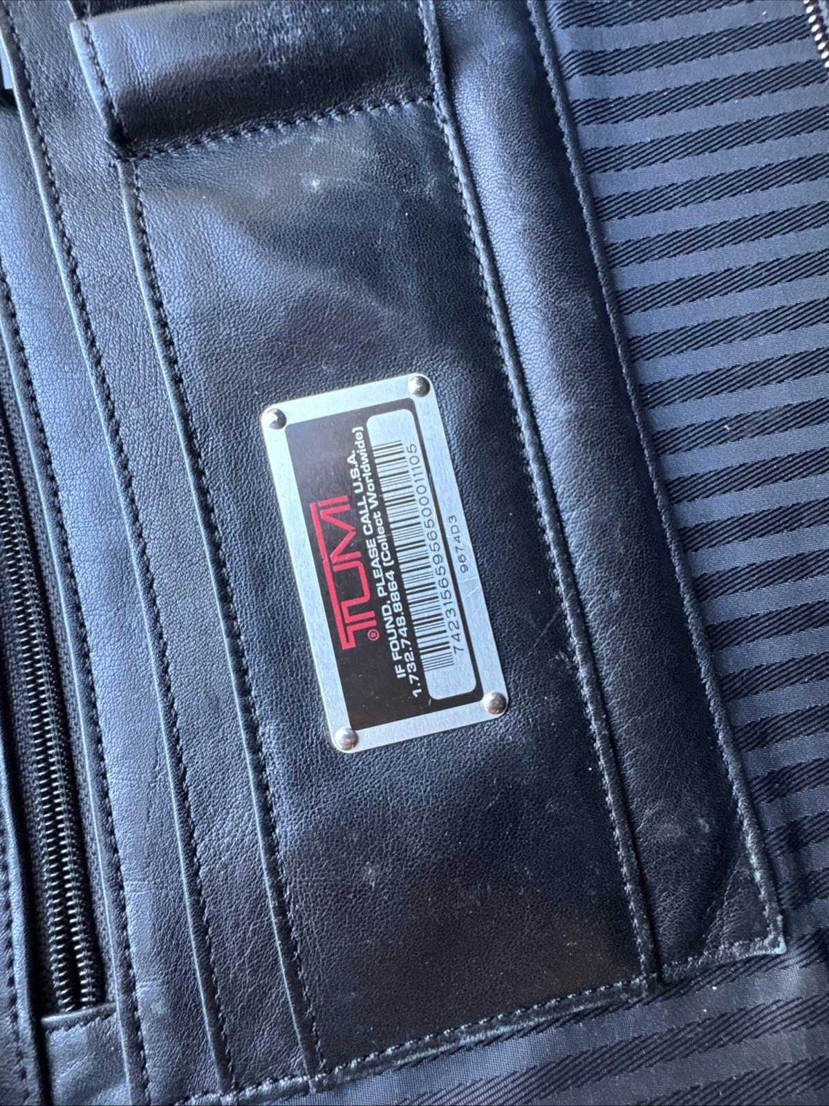 Tumi Alpha Compact Large Screen Briefcase Laptop Bag Leather 96114DH Reg $600+