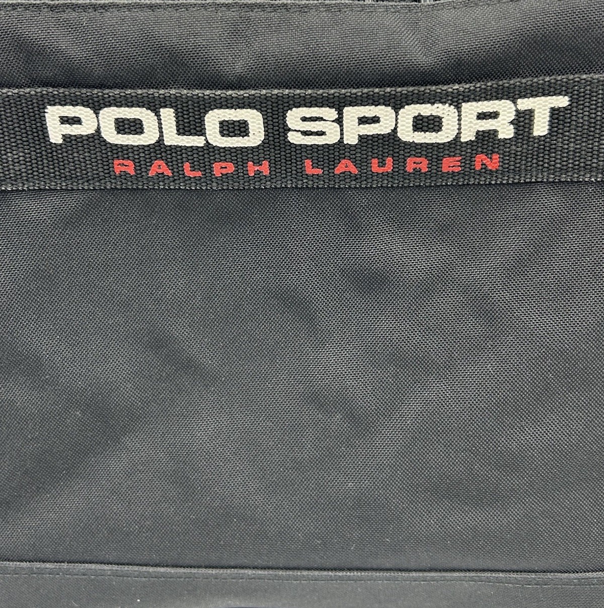 VTG Polo Sport Ralph Lauren Messenger Bag Black Shoulder Crossbody 90’s
