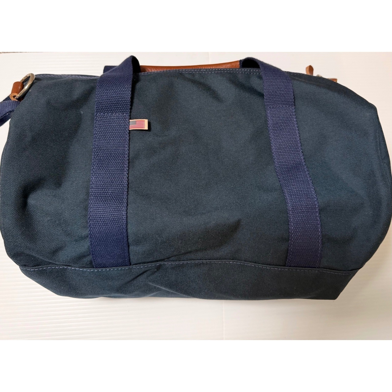 Peter Millar Barstool Classic 2022 Duffle Bag Navy Canvas Leather Trim