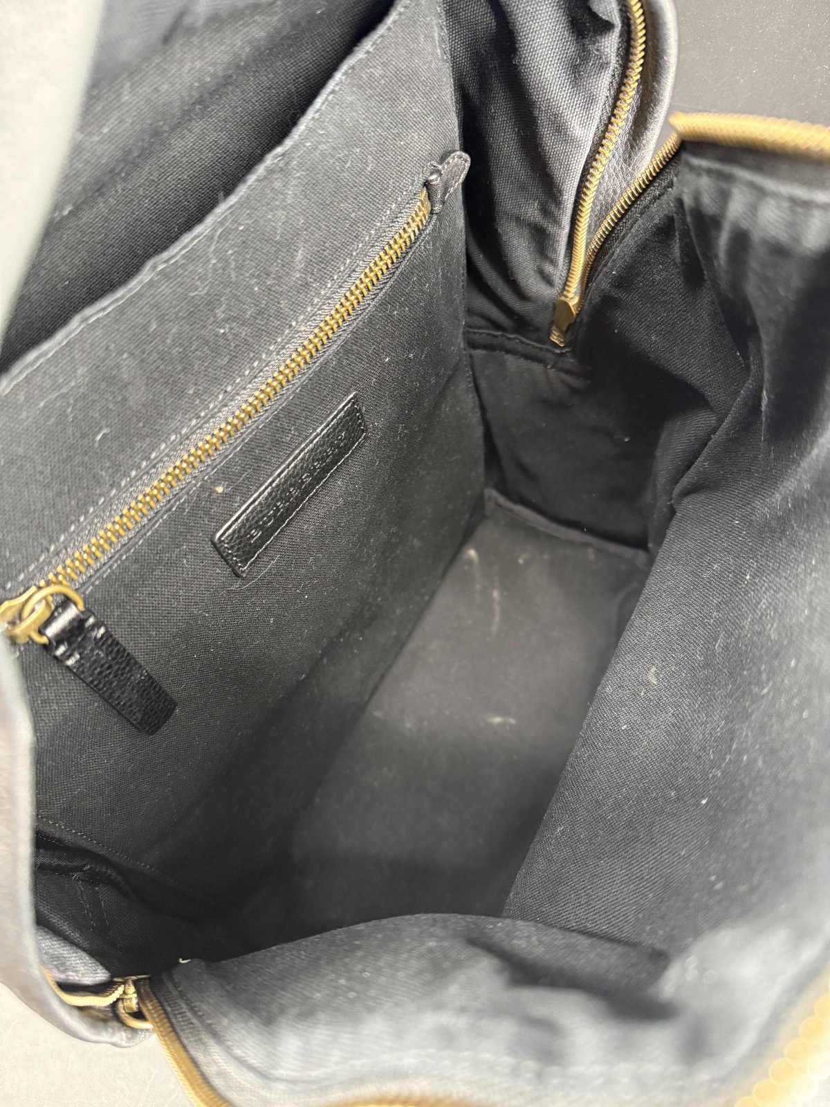 Burberry Blue Canvas Exploded Check Backpack Leather Trim Box Dust Bag