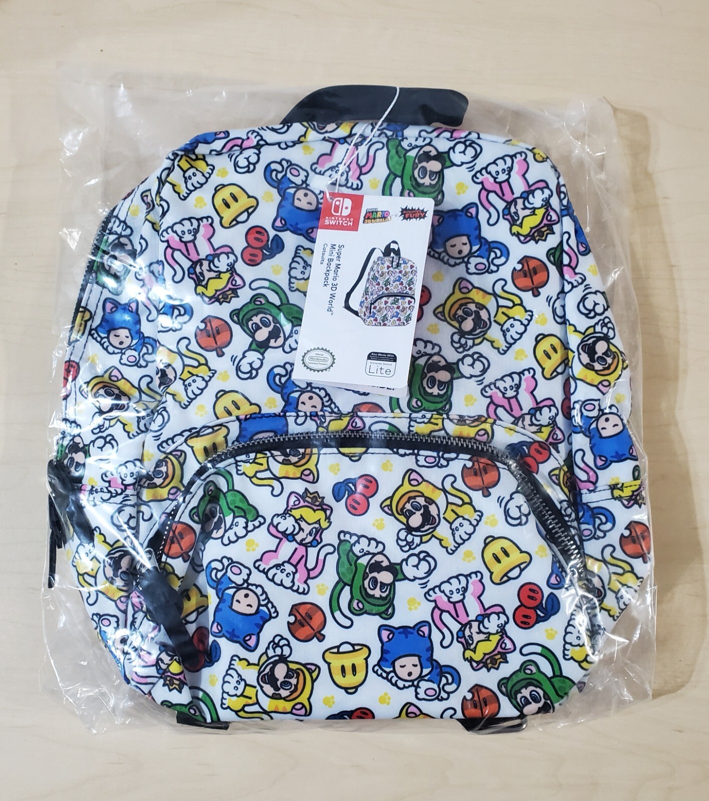 New & Sealed Super Mario 3D World Cat Suit Mini Nintendo Switch Backpack Travel