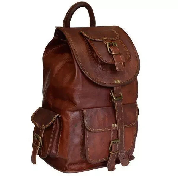 New Genuine Leather Back Pack Rucksack Travel Bag For Men’s and Women’s