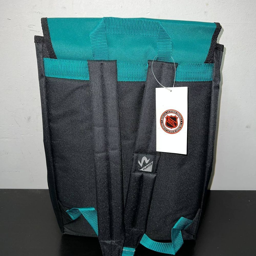 Vintage Mighty Ducks Retreat Backpack Bag Green NHL Nasco Little America