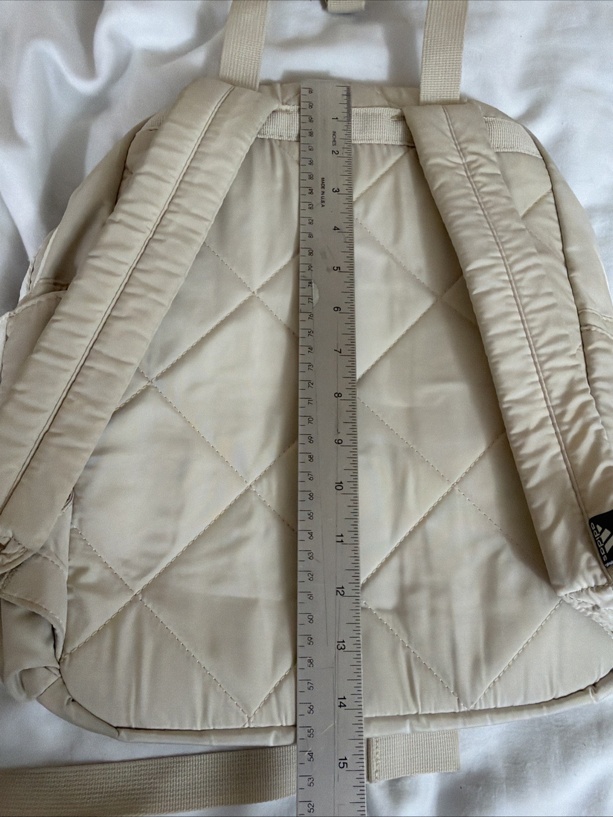 Adidas weekender backpack off White/beige Stains Small Holes Flaw