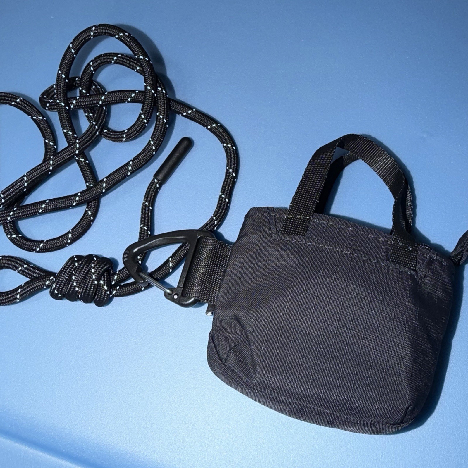 ALPAKA Micro Tote Black Zipped with Carabiner & Utility Cord NEW Rare