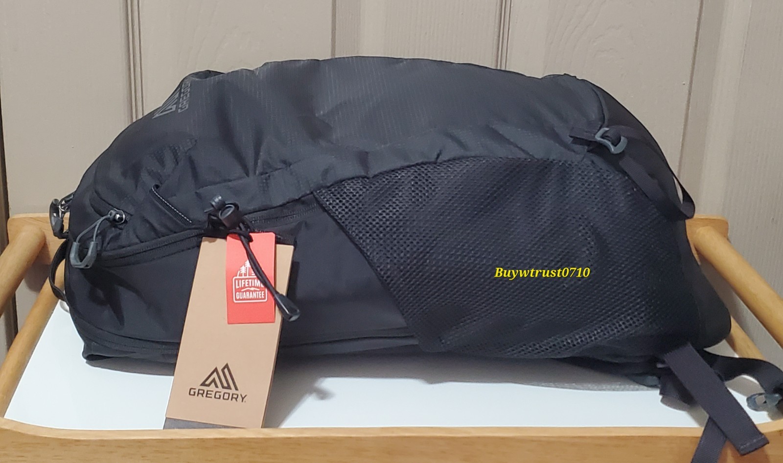 NWT Gregory Inertia 18L H2O Hydration Black Nylon Backpack