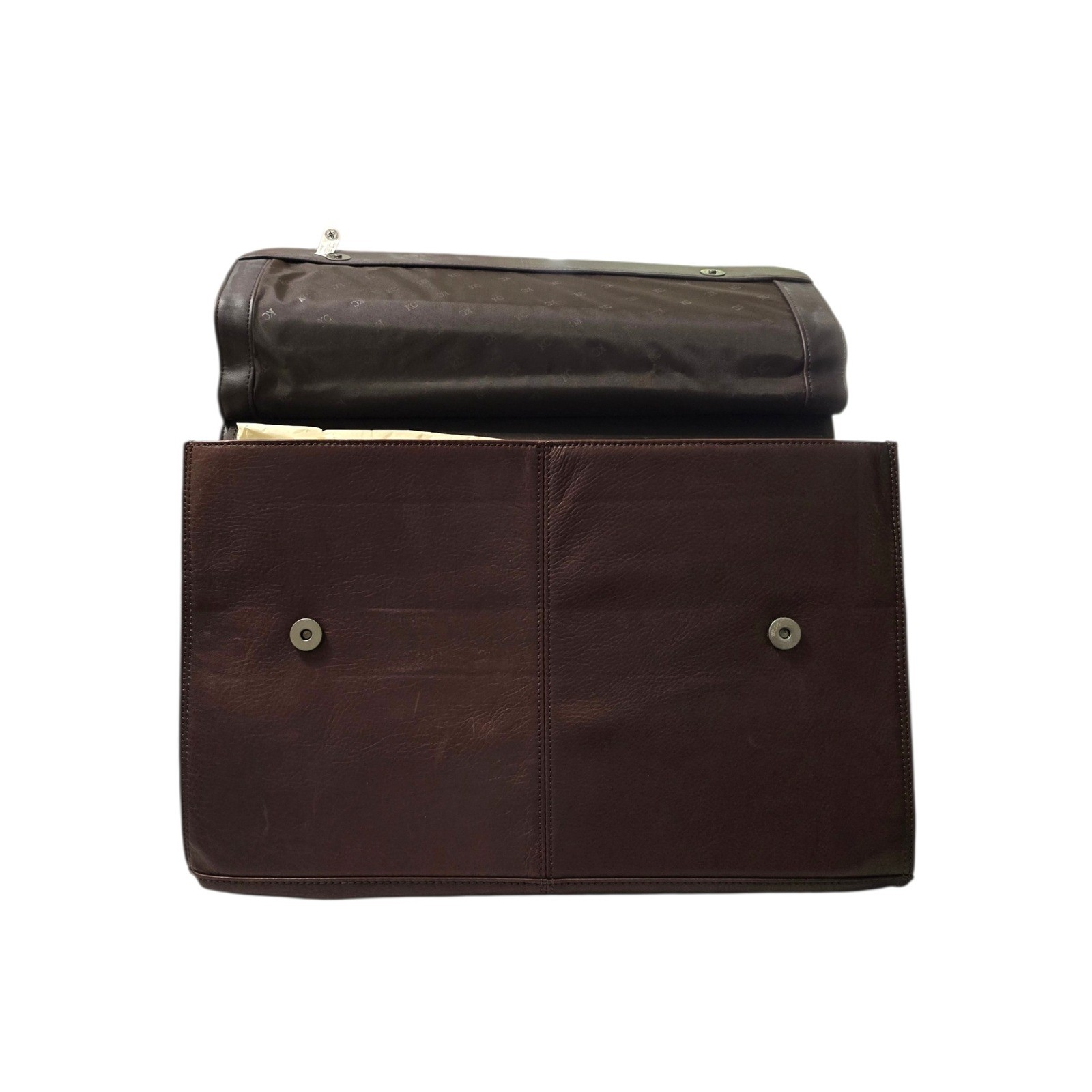 Kenneth Cole “Make It Brief” Brown Leather Briefcase Messenger Bag NWT