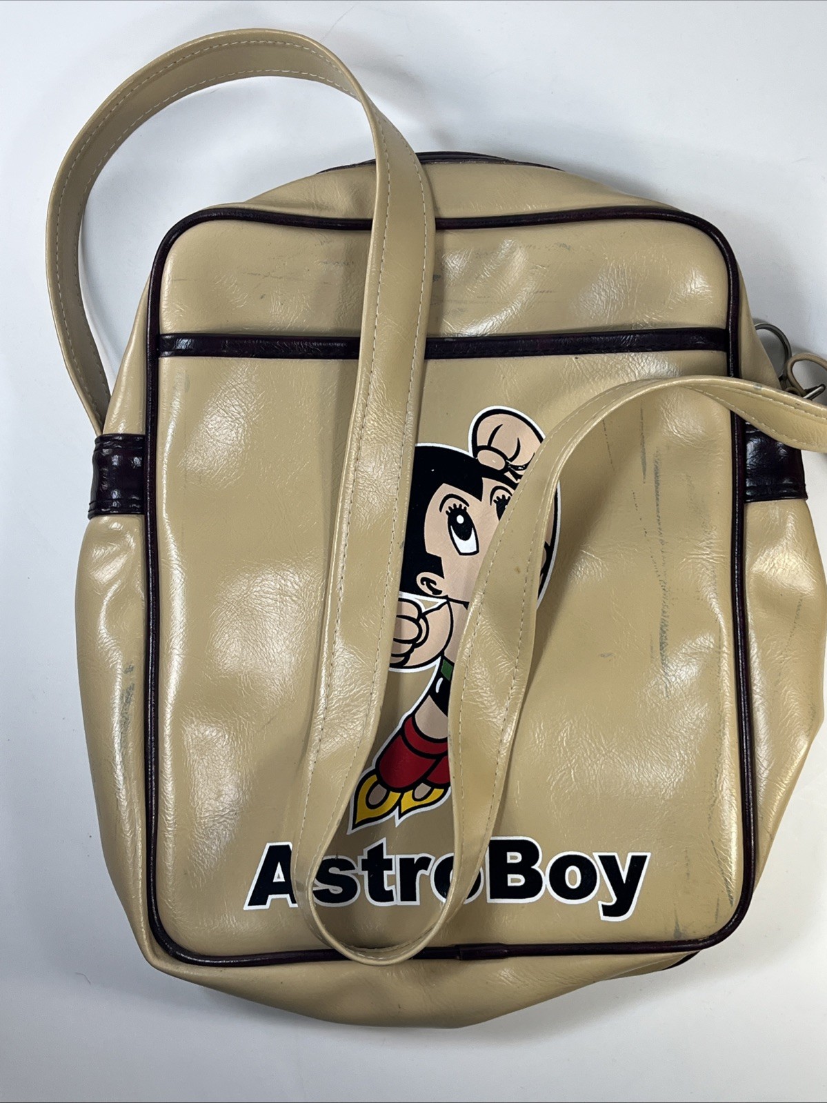 Astro Boy Backpack Vinyl Thailand used 14″ wear stains