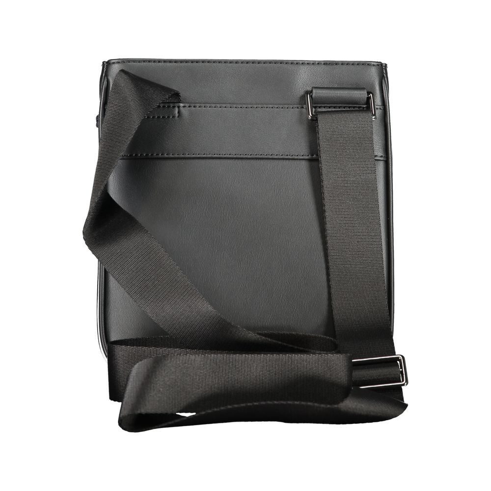 Tommy Hilfiger Black Polyurethane Men’s Shoulder Bag 100% Authentic