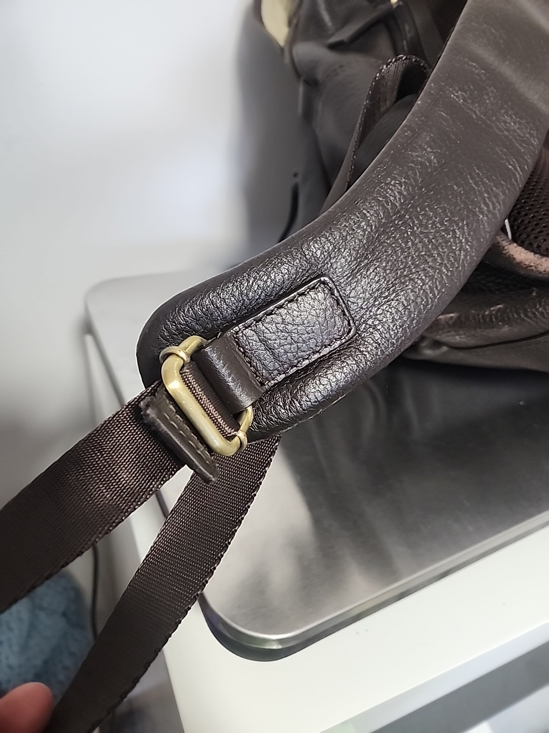 Joseph Abboud Leather Backpack (broken)