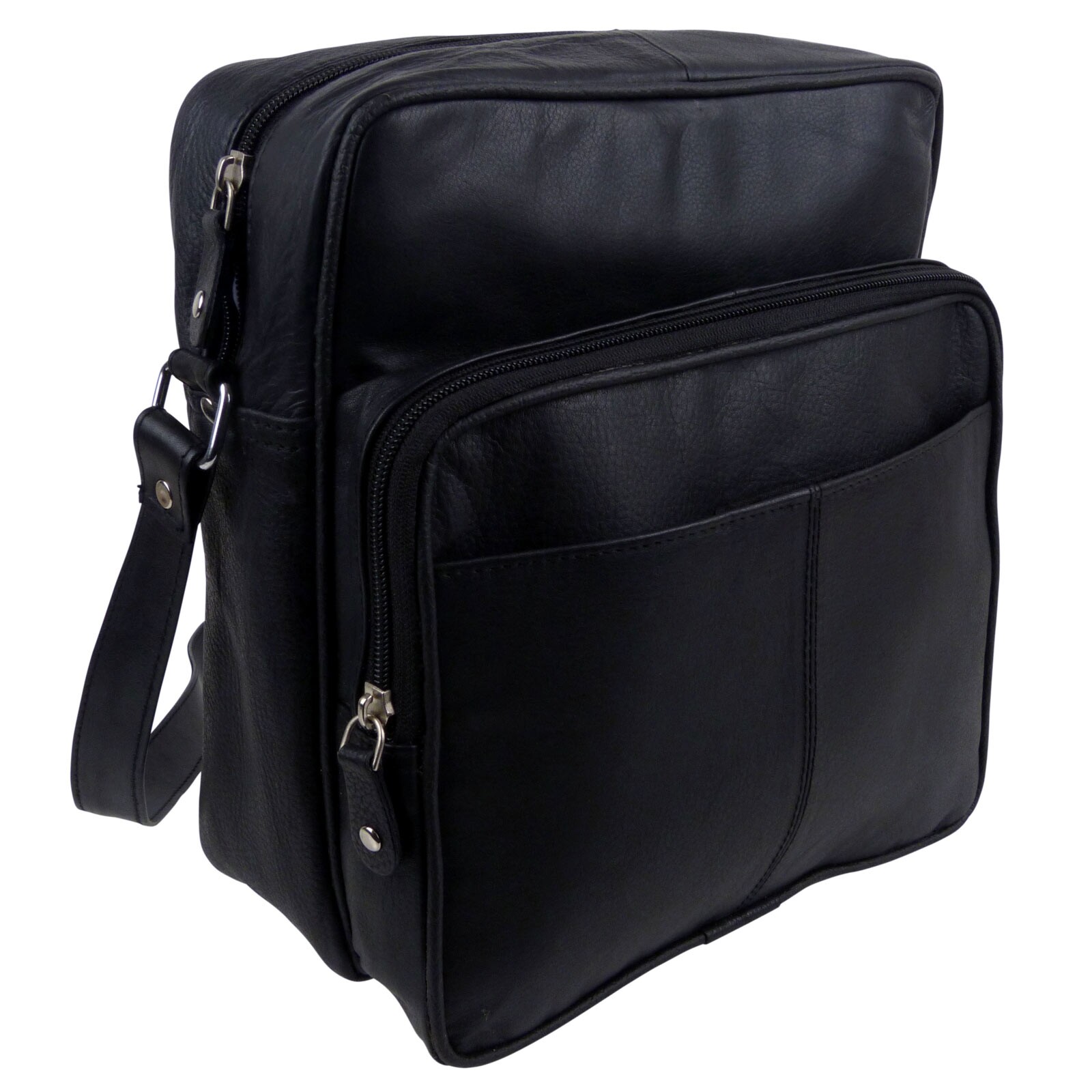 Prime Hide Ranger Black Leather Cross Body Man Bag