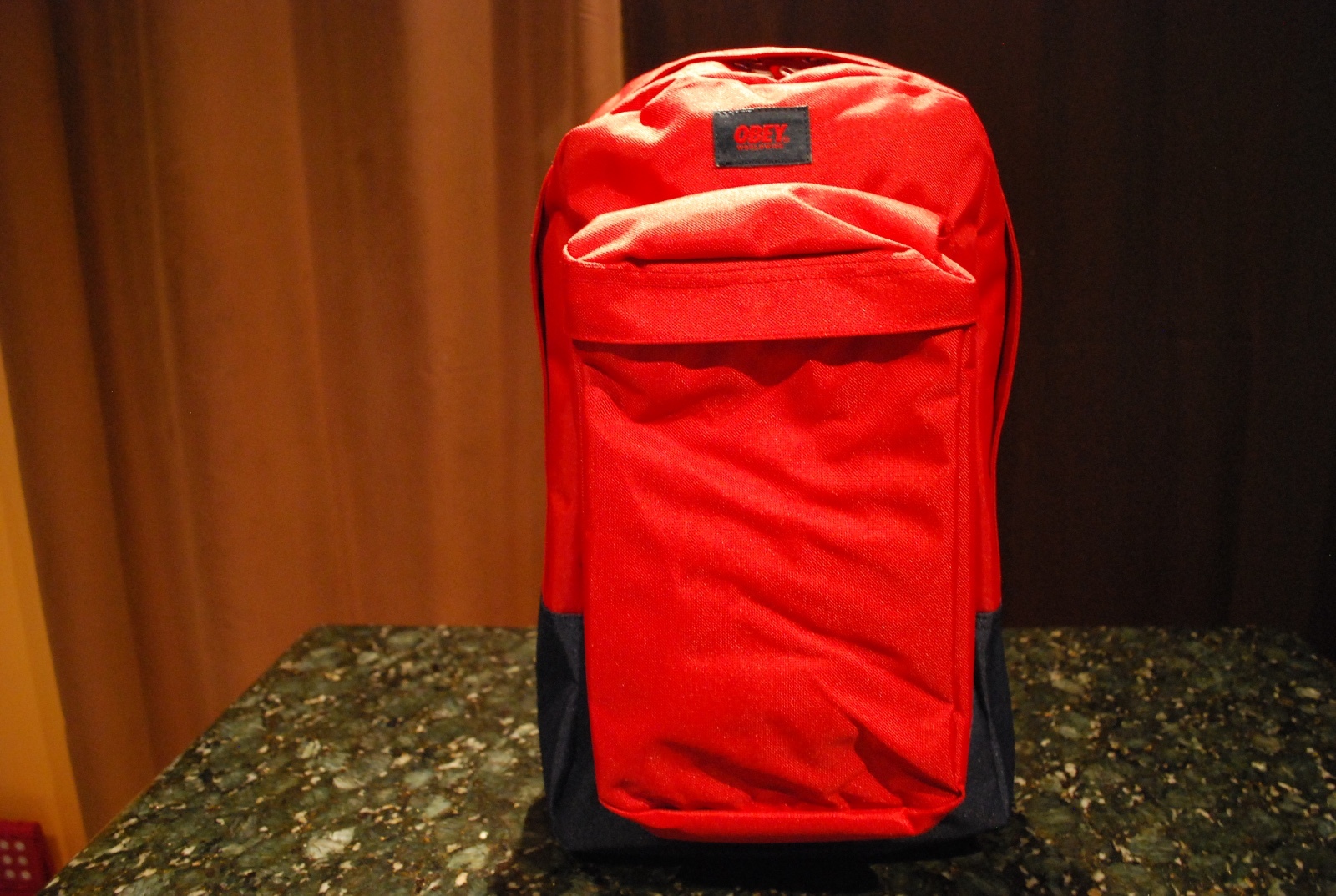 OBEY Transit Backpack Red/Blue Laptop Bag NEW