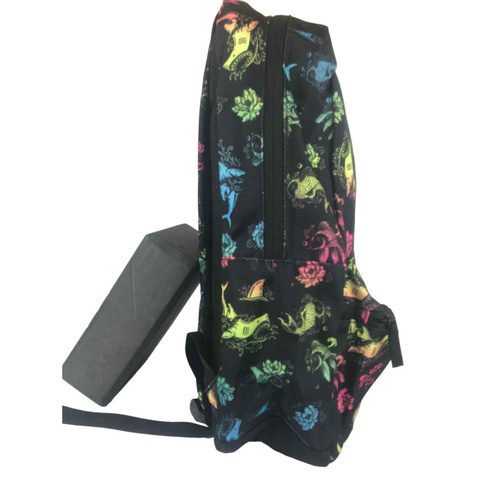Hurley black ocean theme school backpack book bag New