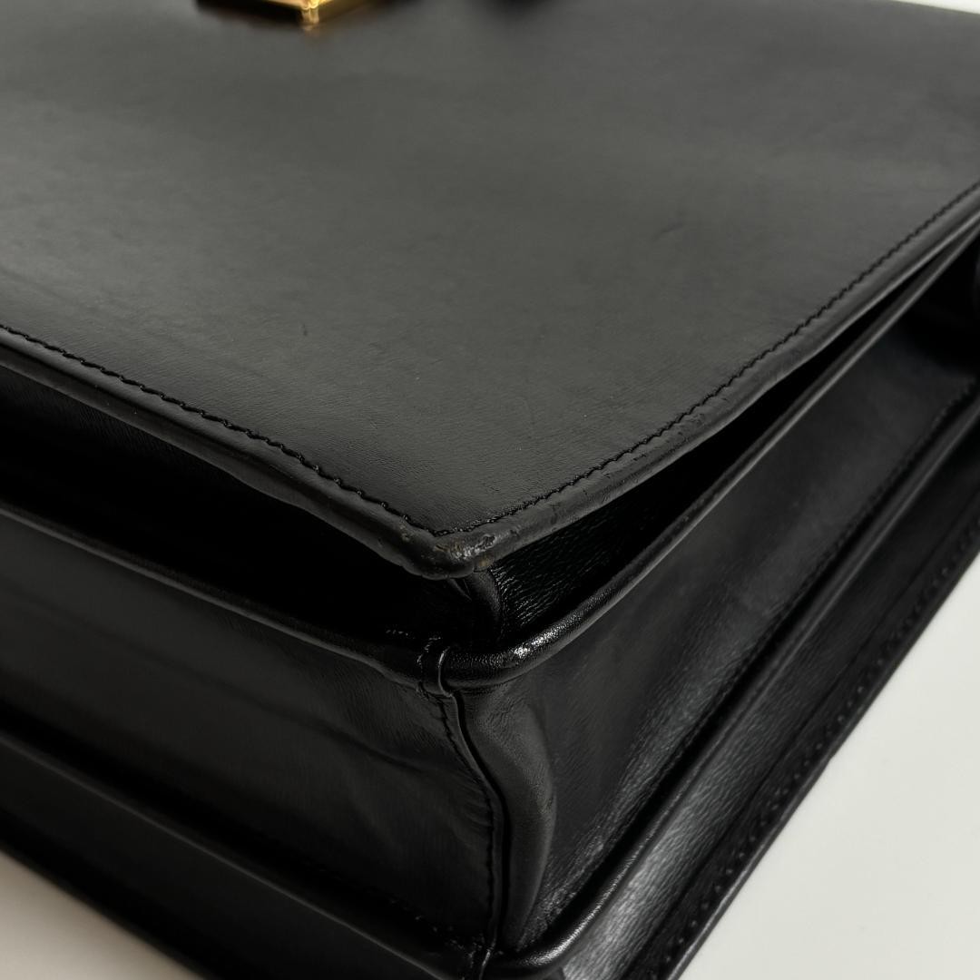 Authentic Yoshida Kaban PORTER Dulles Leather Bag Black 46.5cm x 34cm x 15cm Dam