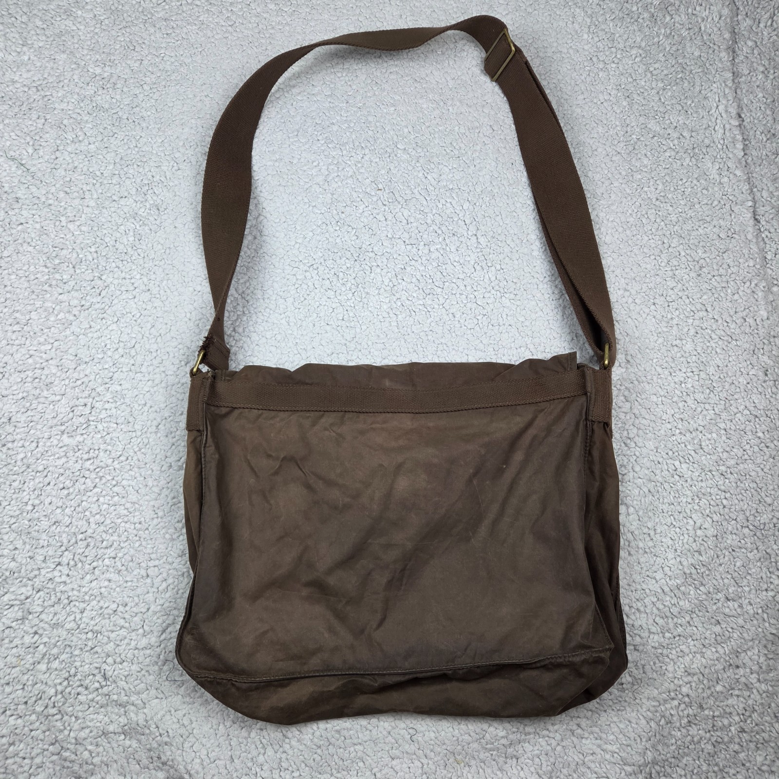 J.Crew Millerain Messenger Bag Waxed Cotton Leather Trim Old Money Preppy