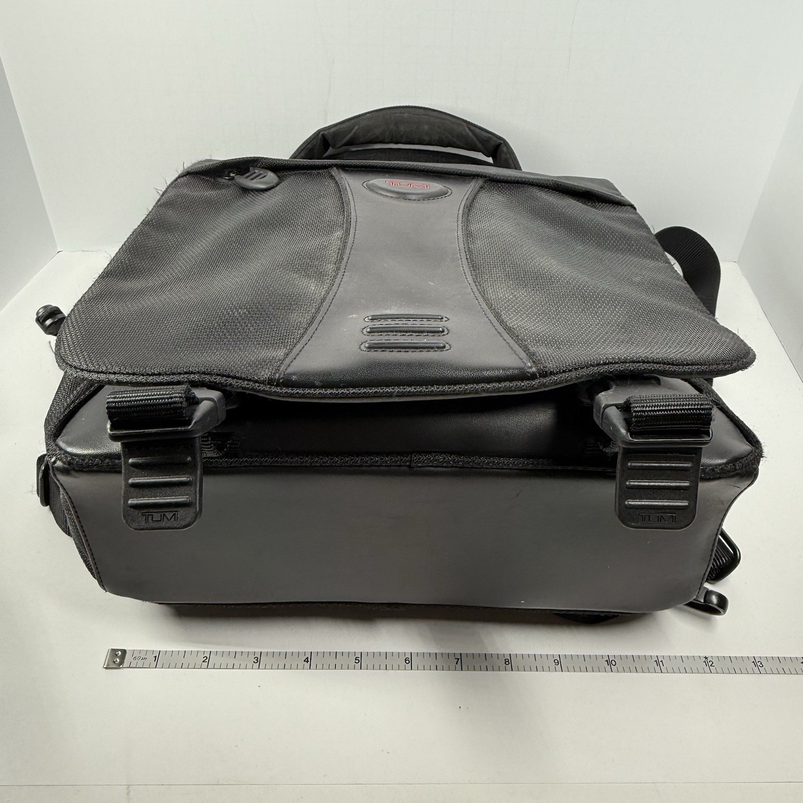 Tumi T-Tech Ballistic Nylon Messenger Backpack Laptop Bag Black Travel Work