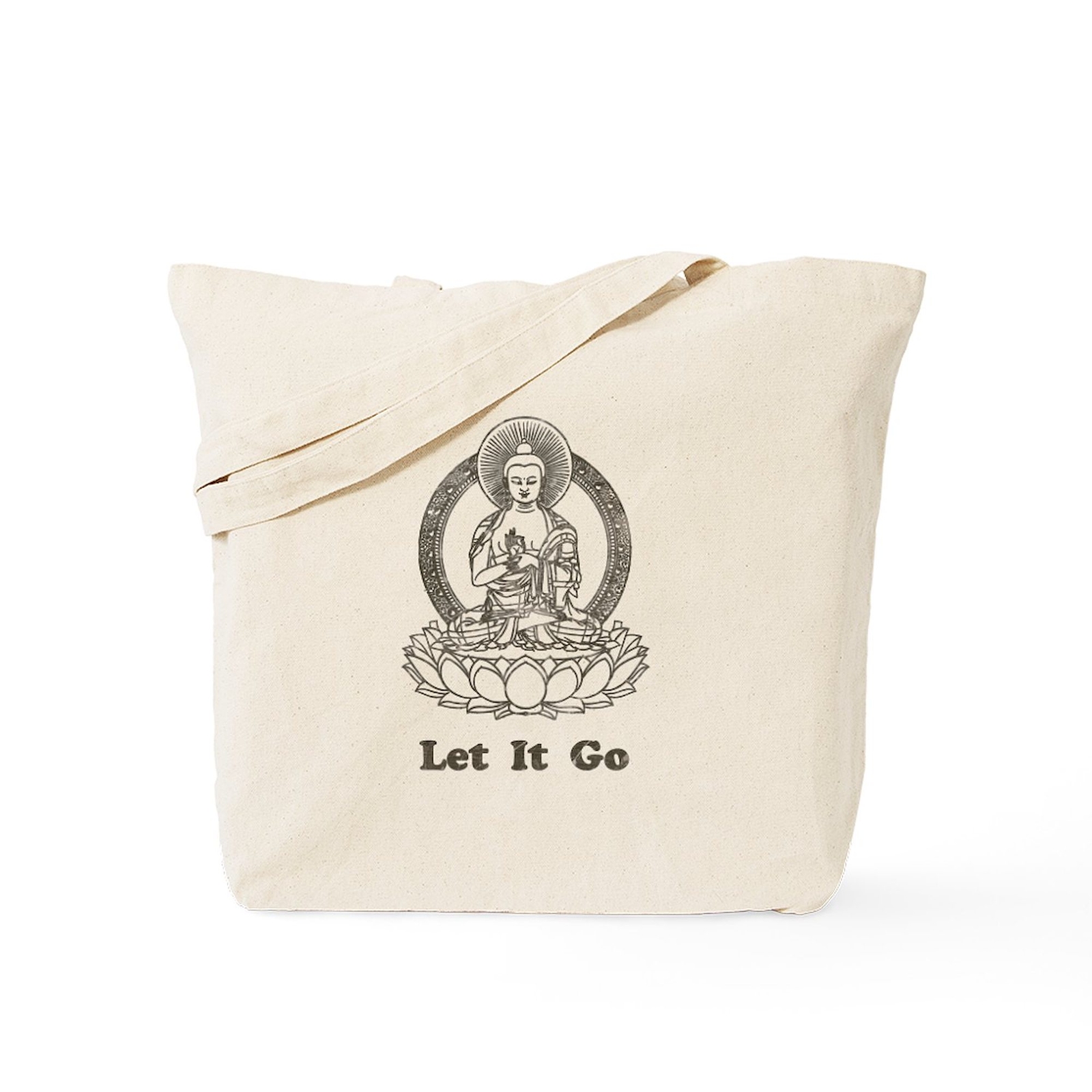 CafePress Vintage Buddha Let It Go Tote Bag (622501377)