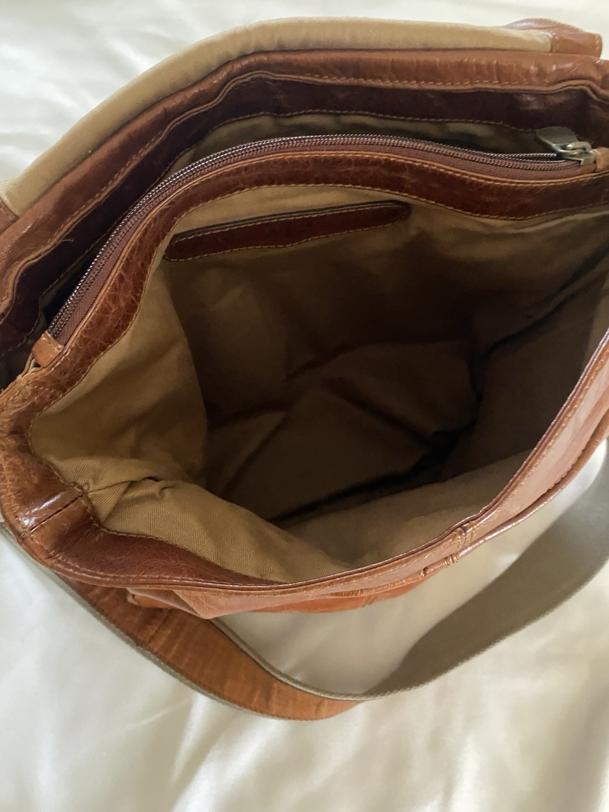 Fossil Vintage Leather Messenger Shoulder Crossbody Bag Brown Distressed