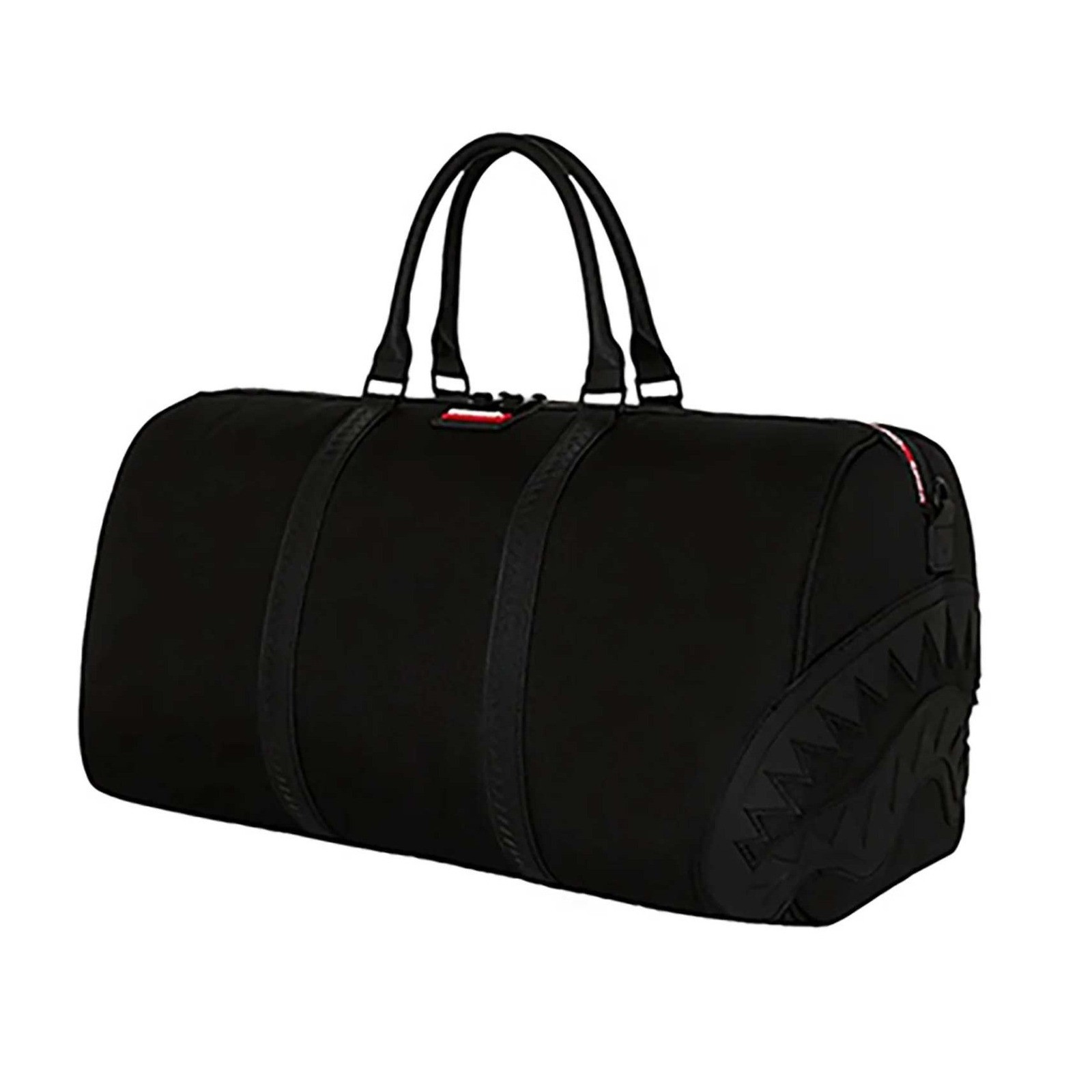 Sprayground Shark Mouth Duffle Bag Black Red Travel Weekender Gym