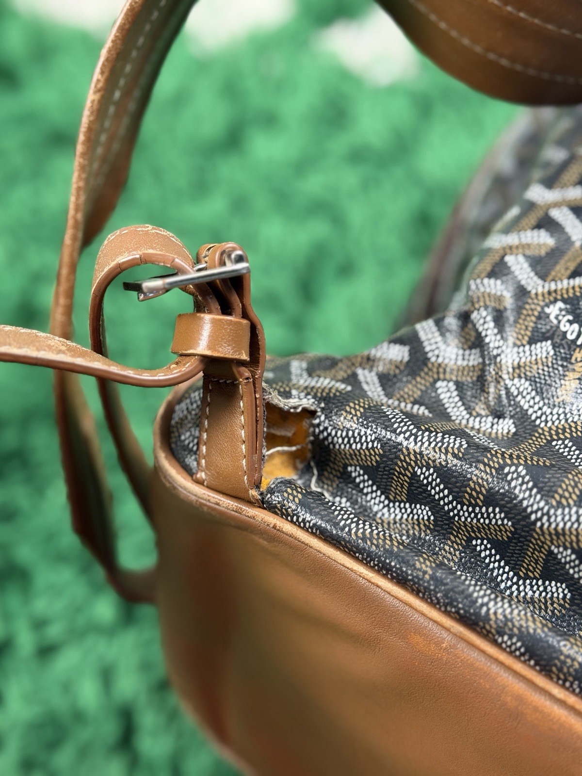 Goyard Goyardine Canvas Leather Brown Tan Men’s Backpack – SUPER RARE